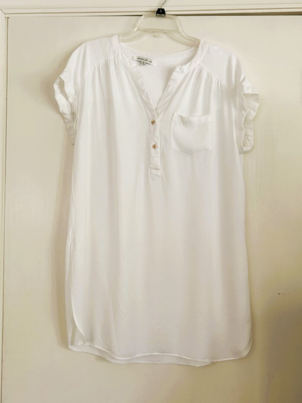 Rose & Olive White Tunic Top